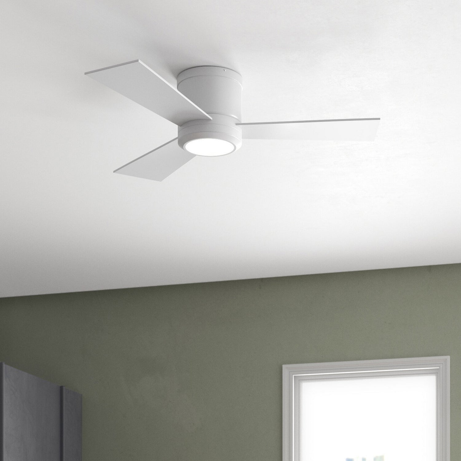 Generation Lighting. - 3CLYR42BSD-V1 - 42"Ceiling Fan - Clarity - Brushed Steel