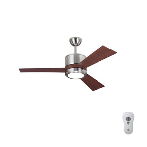 Generation Lighting. - 3VNR42BSD-V1 - 42"Ceiling Fan - Vision - Brushed Steel