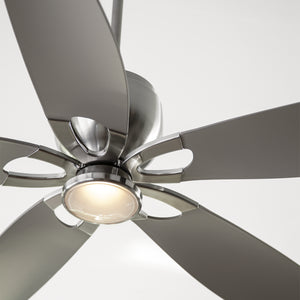 Generation Lighting. - 5LLR56BSD-V1 - 56"Ceiling Fan - Lily - Brushed Steel