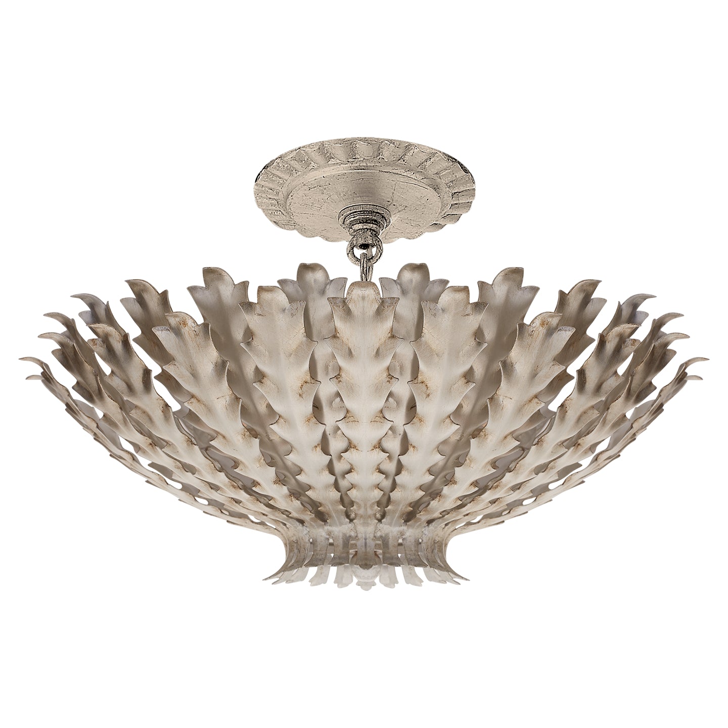 Visual Comfort Signature - ARN 4011BSL - Three Light Chandelier - Hampton - Burnished Silver Leaf