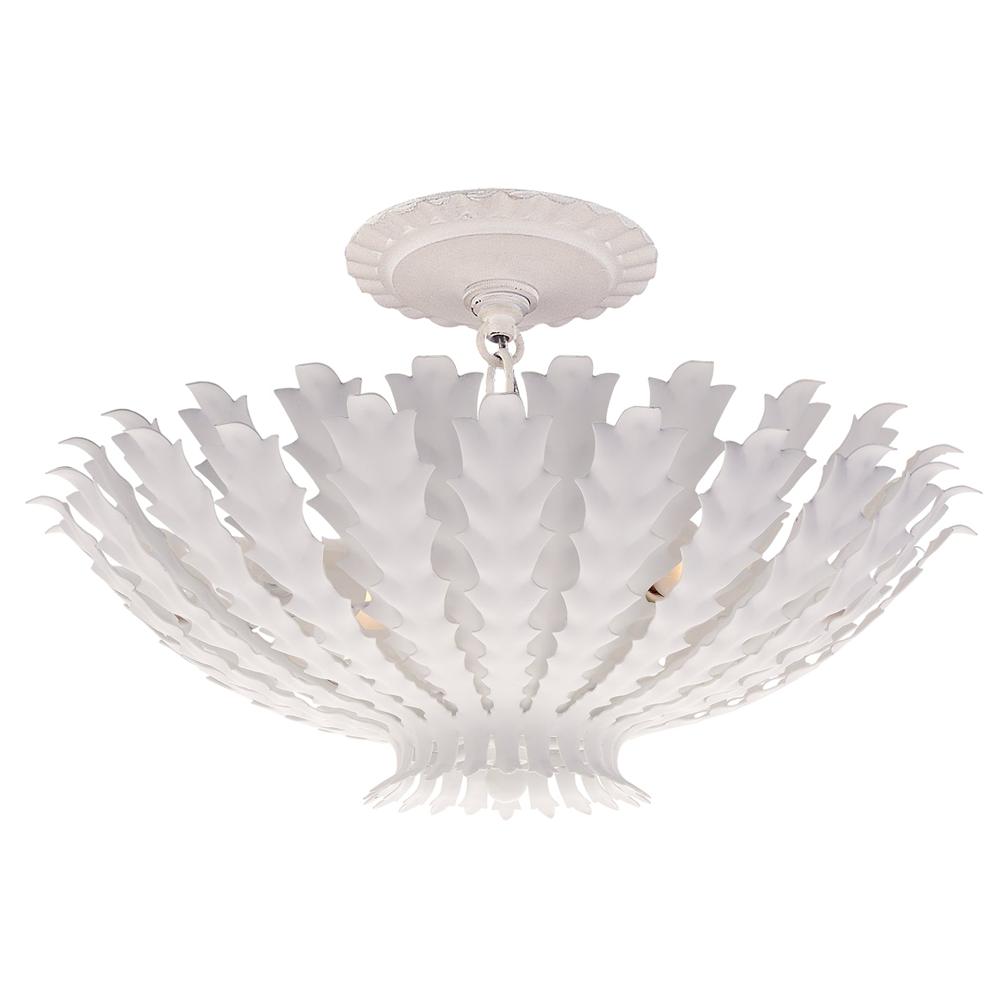 Visual Comfort Signature - ARN 4011PW - Three Light Chandelier - Hampton - Plaster White