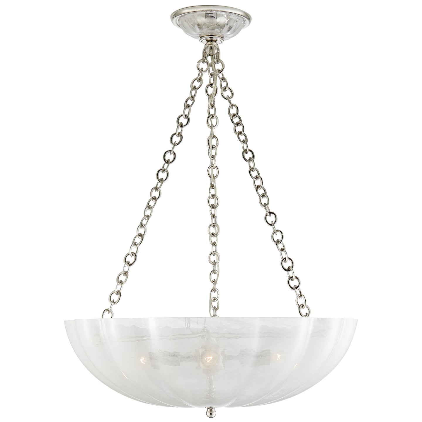 Visual Comfort Signature - ARN 5111PN-WG - Four Light Chandelier - Rosehill - Polished Nickel