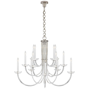 Visual Comfort Signature - ARN 5116PN-CG - 15 Light Chandelier - Wharton - Polished Nickel