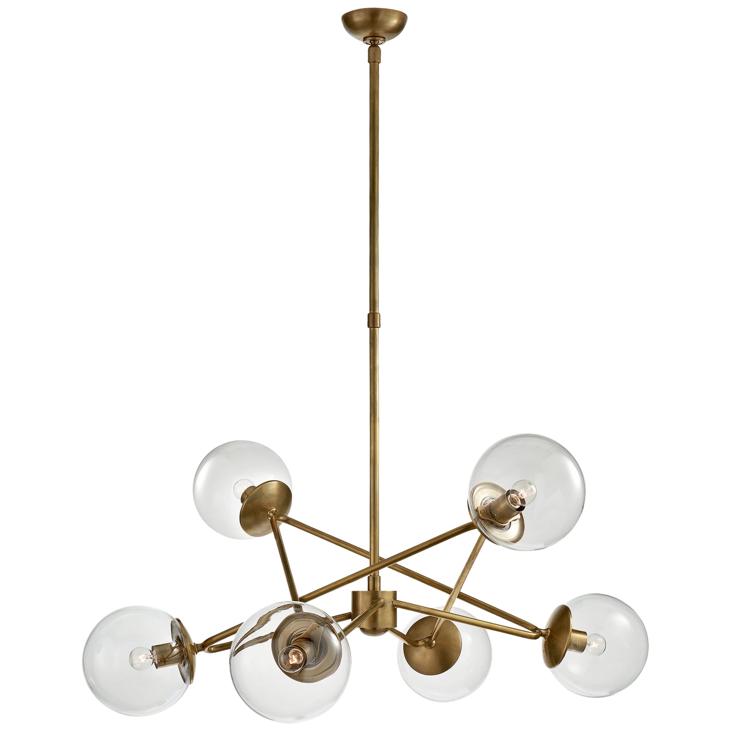 Visual Comfort Signature - ARN 5262HAB-CG - Six Light Chandelier - Turenne - Hand-Rubbed Antique Brass