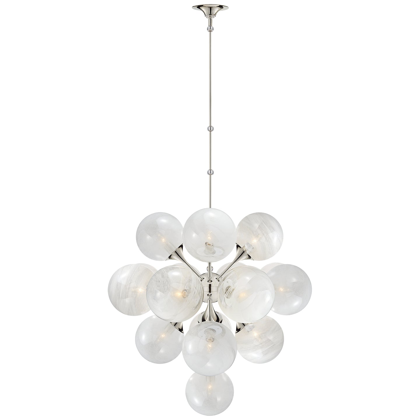 Visual Comfort Signature - ARN 5402PN-WG - 17 Light Chandelier - Cristol - Polished Nickel