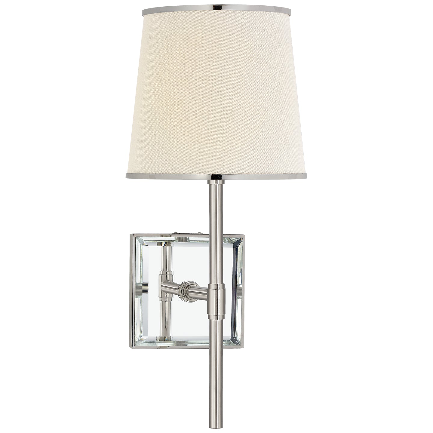 Visual Comfort Signature - KS 2120PN/MIR-L/PN - One Light Wall Sconce - Bradford - Polished Nickel and Mirror