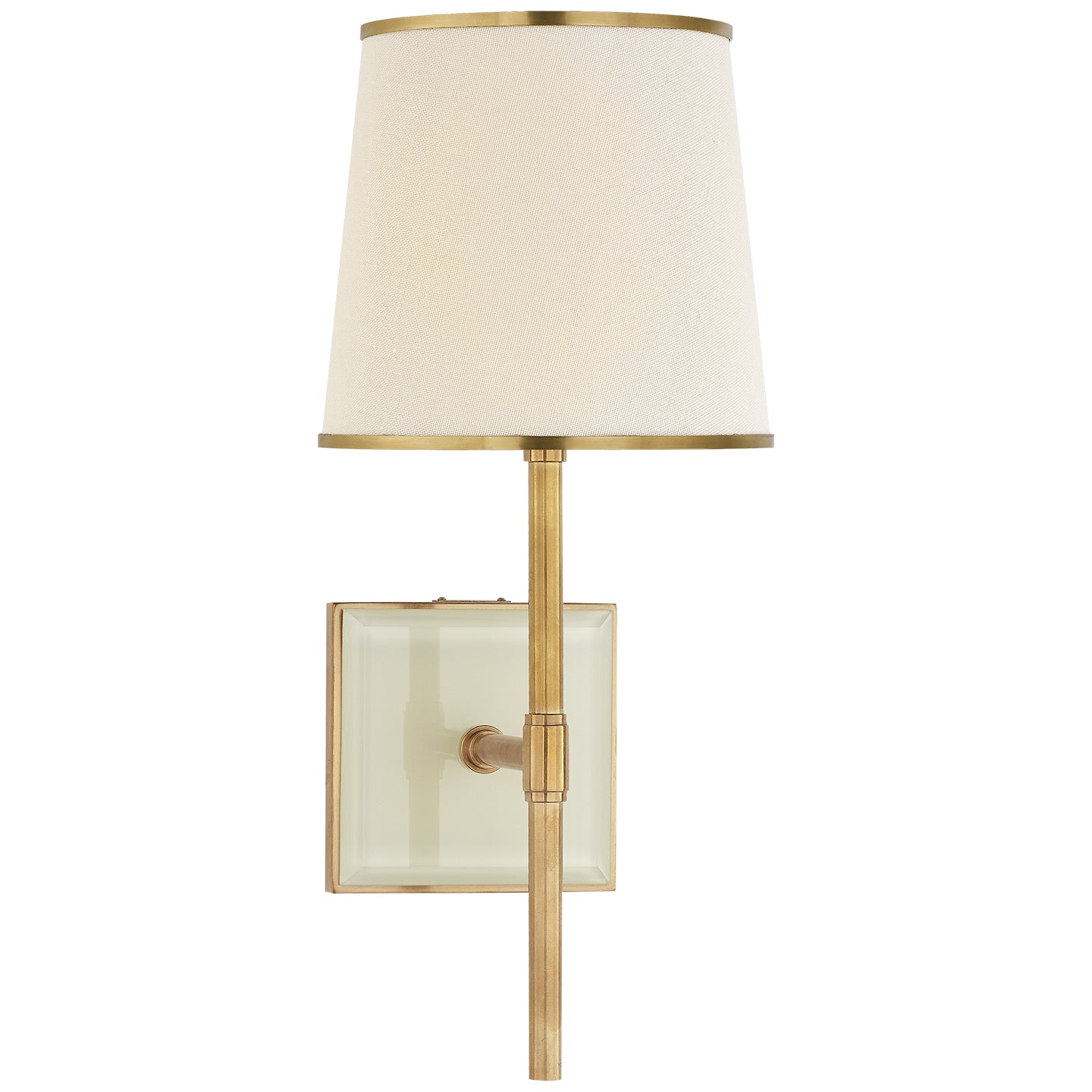 Visual Comfort Signature - KS 2120SB/CRE-L/SB - One Light Wall Sconce - Bradford - Soft Brass and Cream