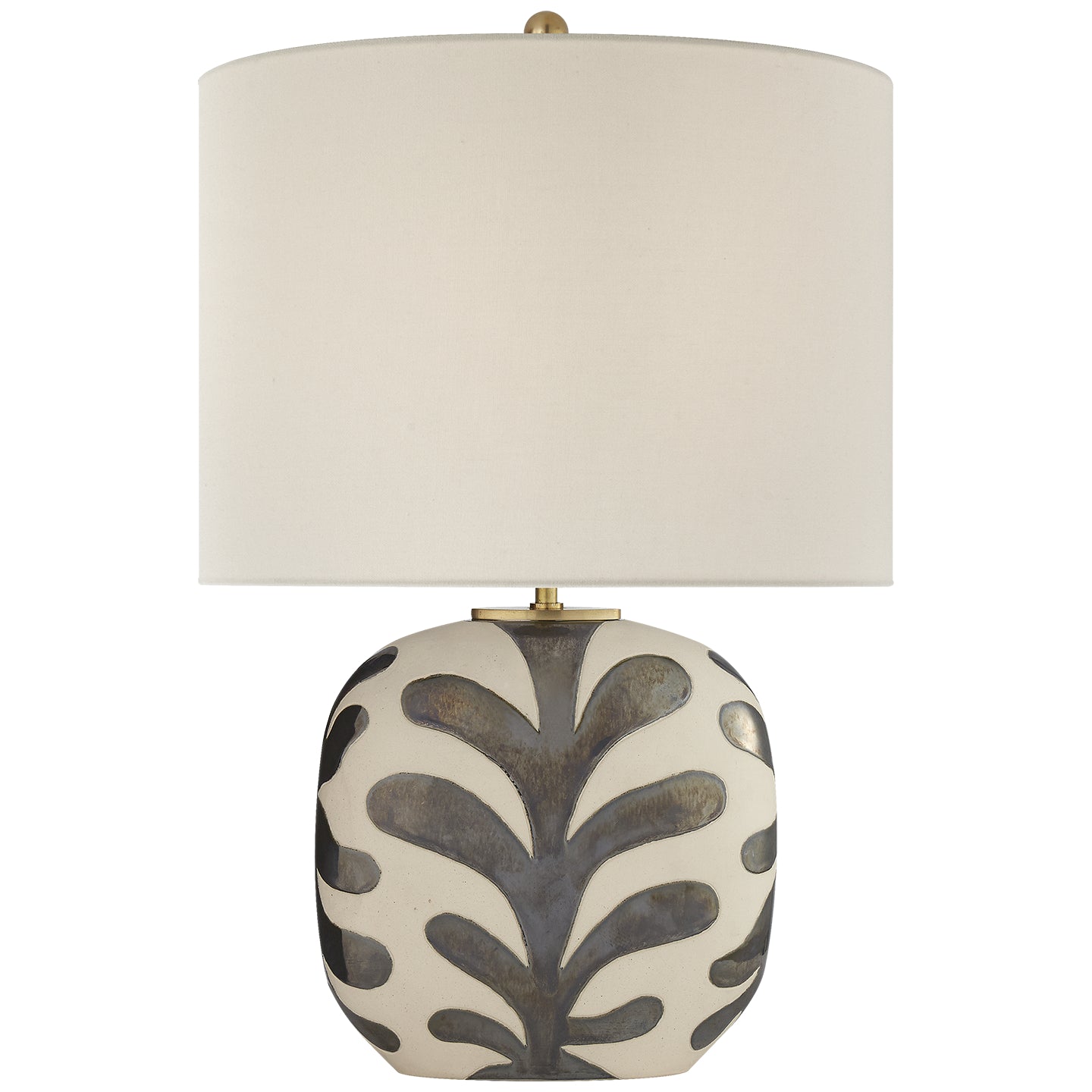 Visual Comfort Signature - KS 3618NBQ/BKP-L - One Light Table Lamp - Parkwood - Natural Bisque and Black Pearl