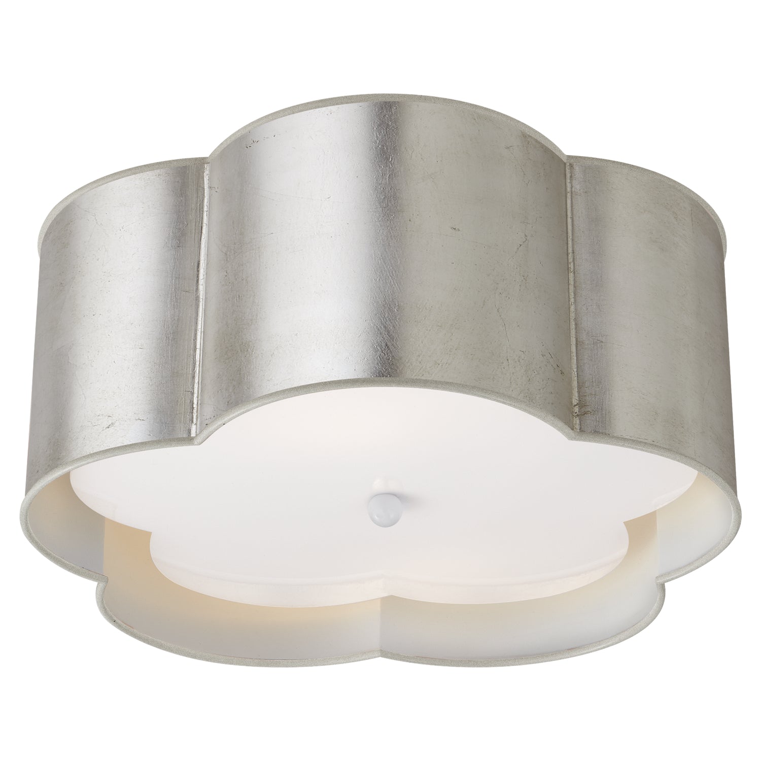 Visual Comfort Signature - KS 4117BSL/WHT-FA - Two Light Flush Mount - Bryce - Burnished Silver Leaf