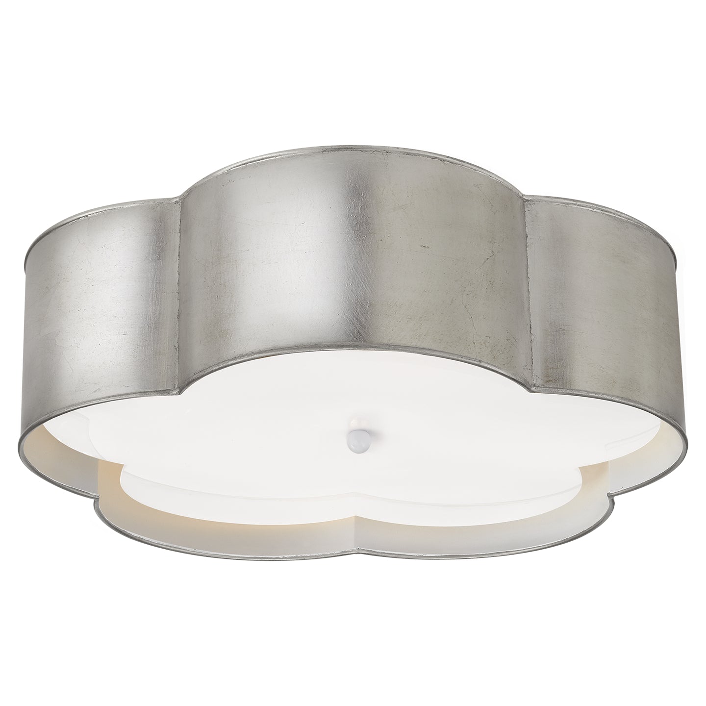 Visual Comfort Signature - KS 4118BSL/WHT-FA - Four Light Flush Mount - Bryce - Burnished Silver Leaf and White