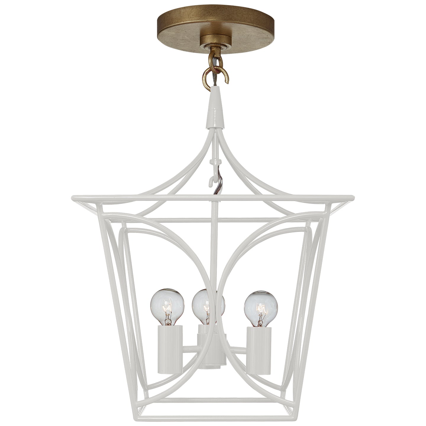 Visual Comfort Signature - KS 5143LC/G - Four Light Mini Lantern - Cavanagh - Light Cream