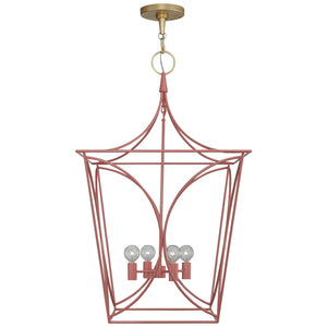 Visual Comfort Signature - KS 5145CRL/G - Four Light Lantern - Cavanagh - Coral and Gild