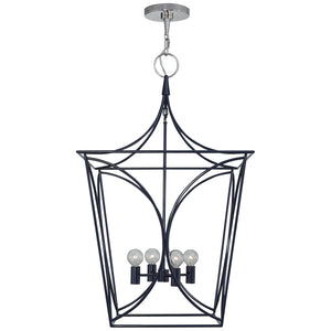 Visual Comfort Signature - KS 5145NVY/PN - Four Light Lantern - Cavanagh - French Navy and Polished Nickel