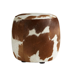 Arteriors - 2328 - Ottoman - Owen - Brown and White Hide