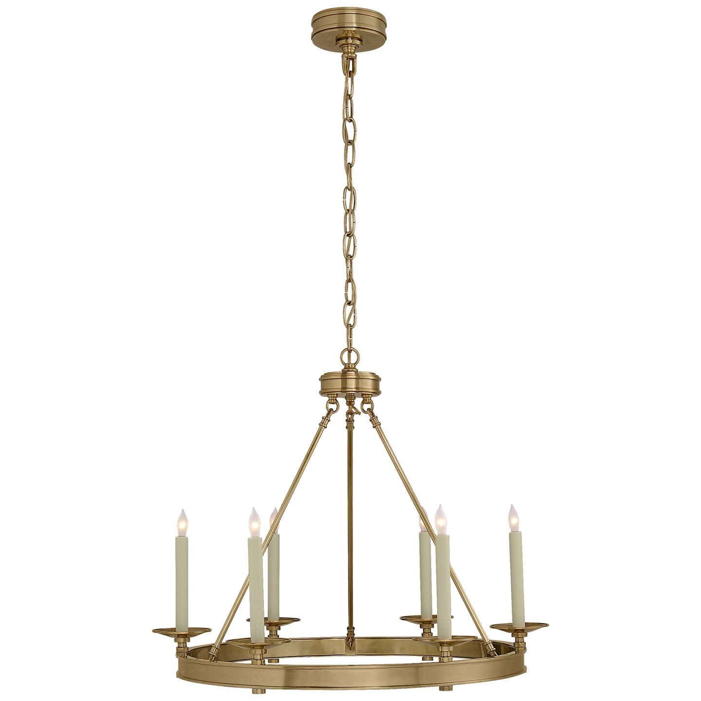 Visual Comfort Signature - CHC 1600AB - Six Light Chandelier - Launceton - Antique-Burnished Brass