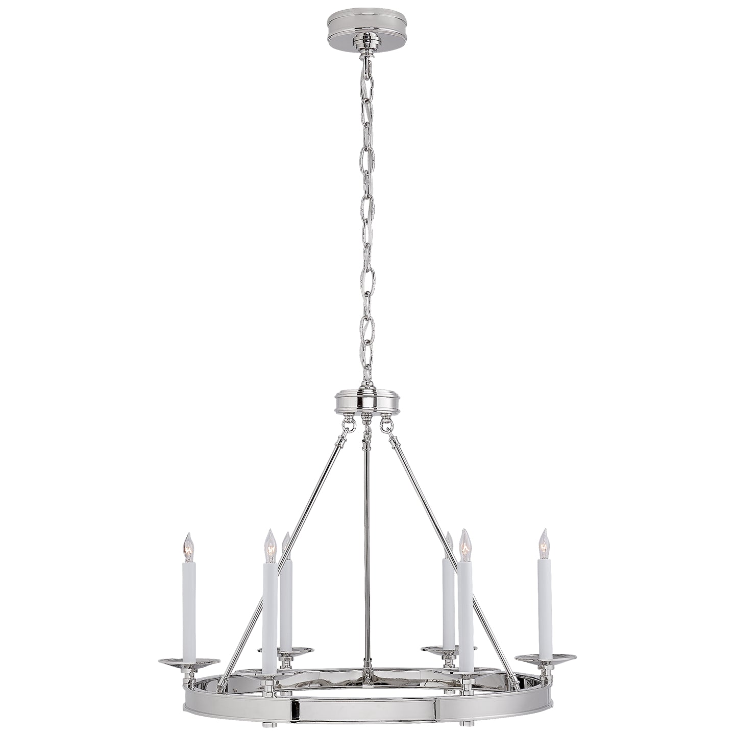 Visual Comfort Signature - CHC 1600PN - Six Light Chandelier - Launceton - Polished Nickel