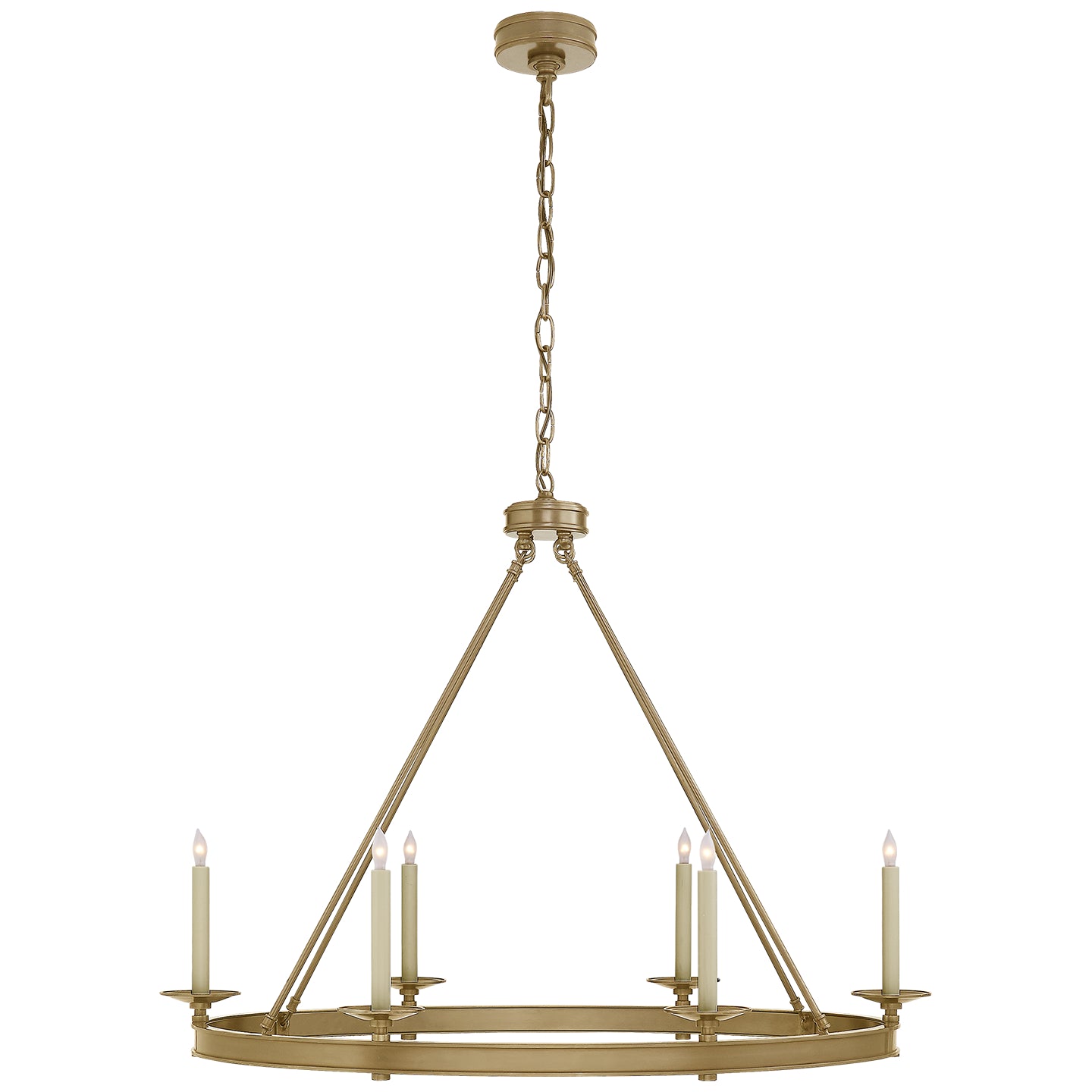 Visual Comfort Signature - CHC 1603AB - Six Light Chandelier - Launceton - Antique-Burnished Brass