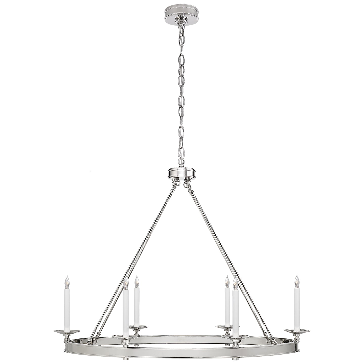 Visual Comfort Signature - CHC 1603PN - Six Light Chandelier - Launceton - Polished Nickel