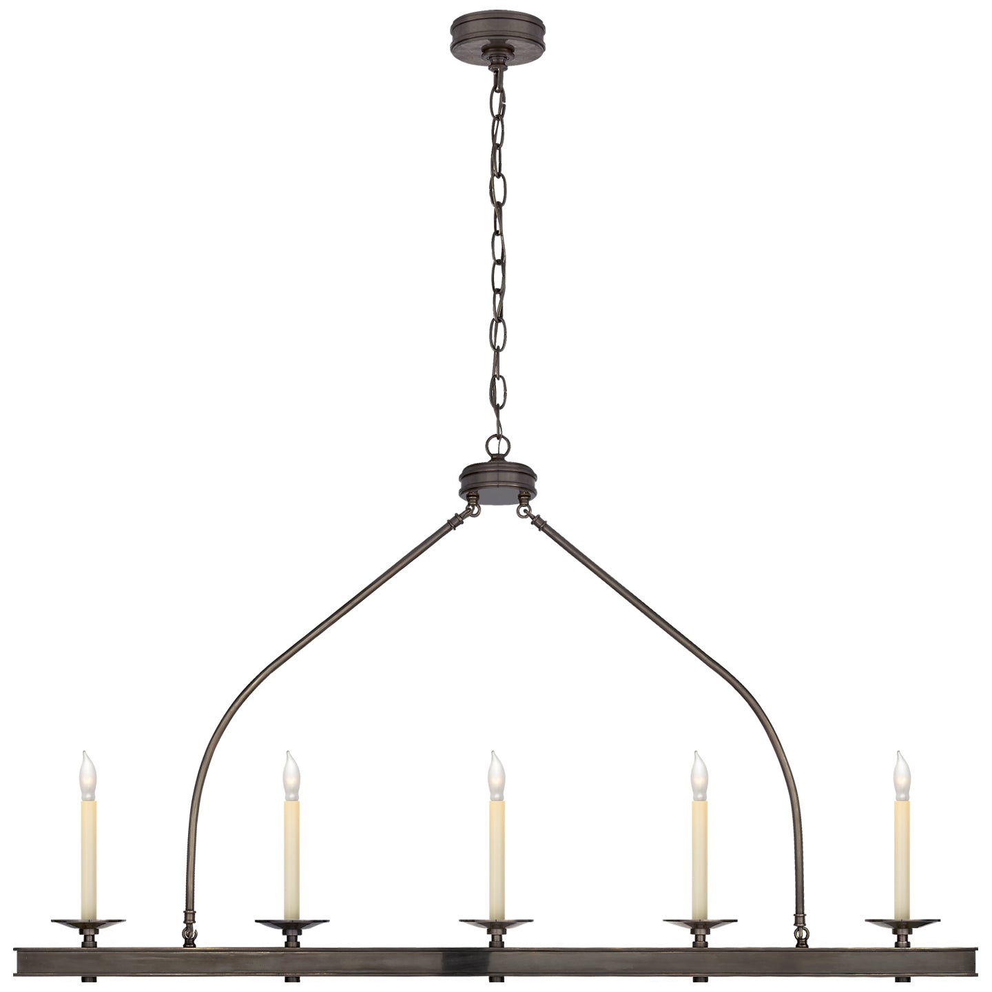 Visual Comfort Signature - CHC 1605BZ - Five Light Linear Pendant - Launceton - Bronze