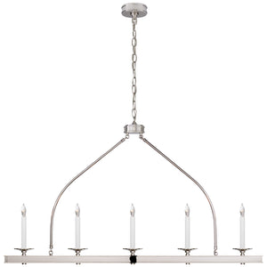 Visual Comfort Signature - CHC 1605PN - Five Light Linear Pendant - Launceton - Polished Nickel