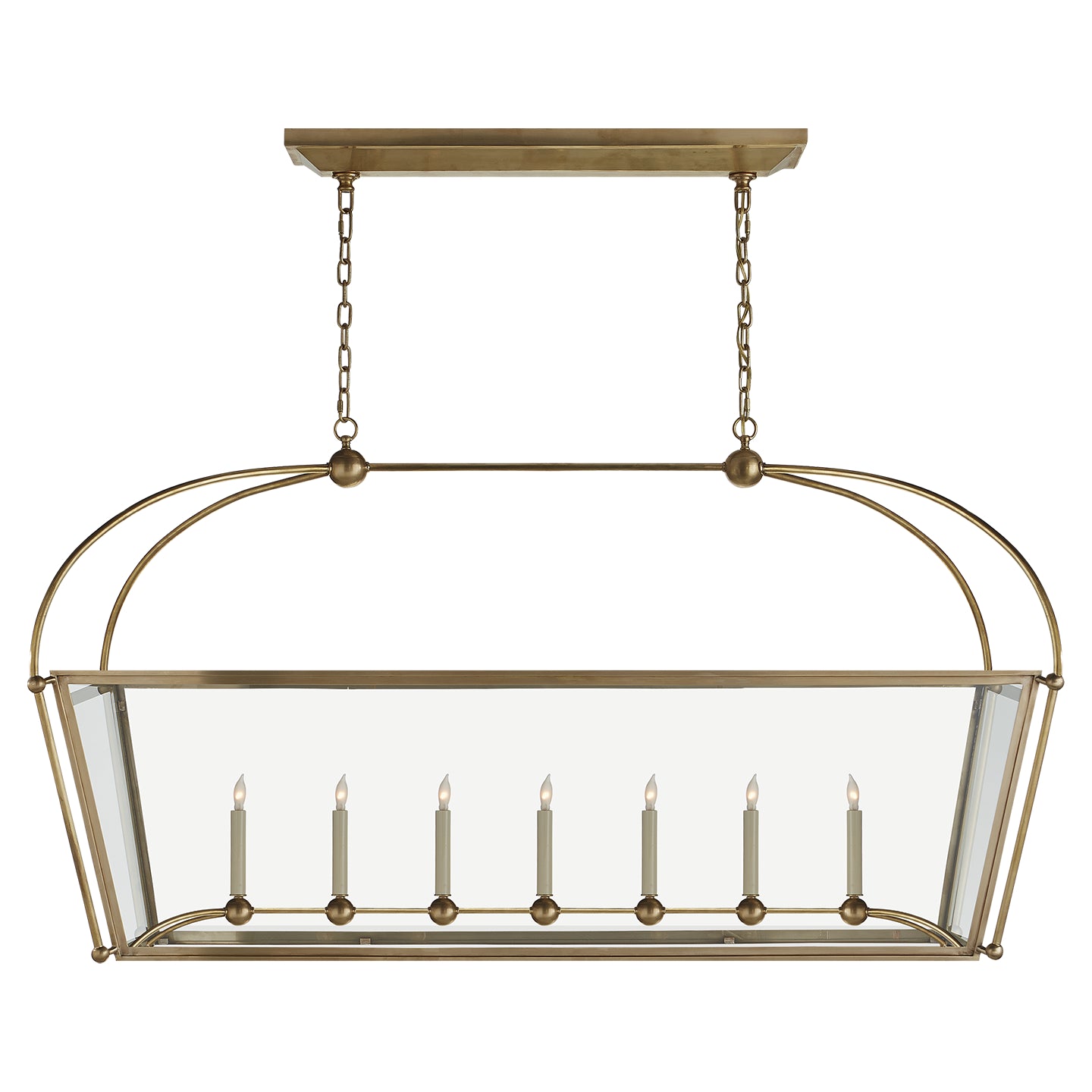 Visual Comfort Signature - CHC 5438AB-CG - Seven Light Linear Pendant - Riverside - Antique-Burnished Brass