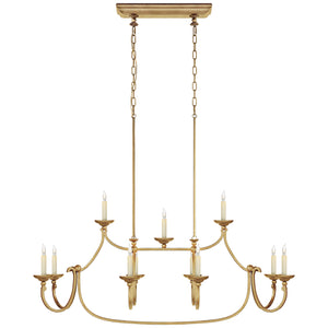 Visual Comfort Signature - CHC 5495GI - 11 Light Linear Pendant - Flemish - Gilded Iron