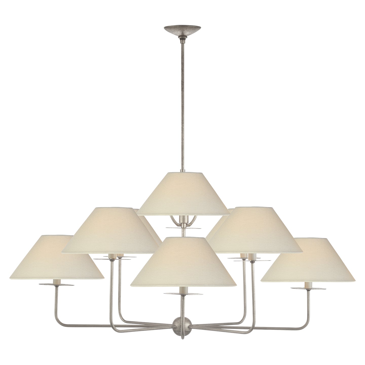 Visual Comfort Signature - NW 5070BSL-L - Nine Light Chandelier - Kelley - Burnished Silver Leaf