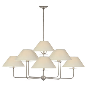 Visual Comfort Signature - NW 5070BSL-L - Nine Light Chandelier - Kelley - Burnished Silver Leaf