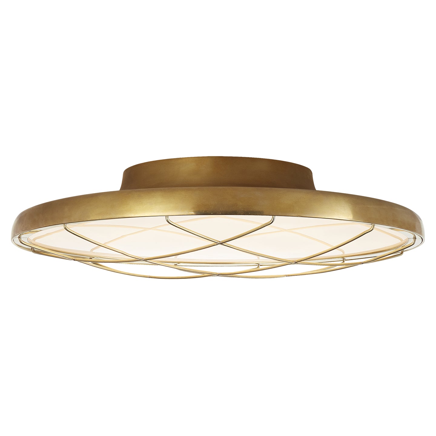 Visual Comfort Signature - PB 4001NB - LED Flush Mount - Dot - Natural Brass