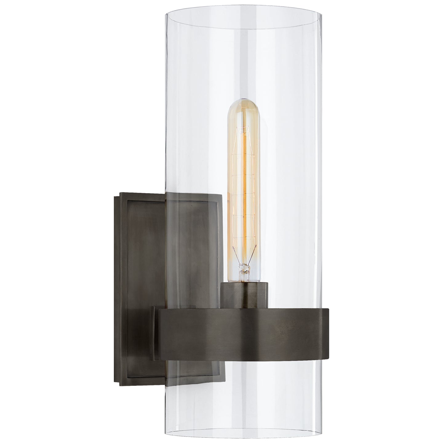 Visual Comfort Signature - S 2166BZ-CG - One Light Wall Sconce - Presidio - Bronze