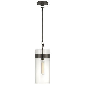 Visual Comfort Signature - S 5673BZ-CG - One Light Pendant - Presidio - Bronze