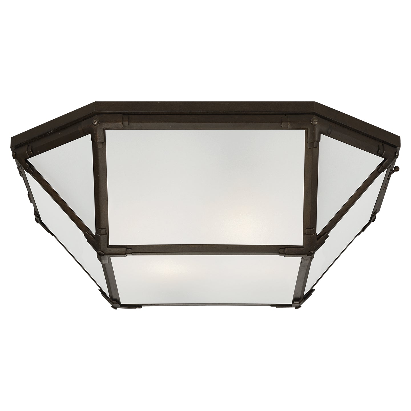 Visual Comfort Signature - SK 4009AZ-FG - Four Light Flush Mount - Morris - Antique Zinc