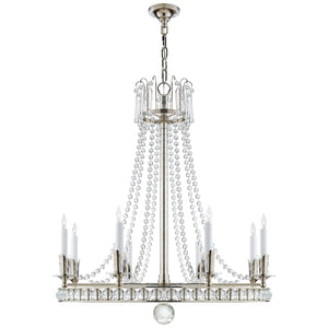 Visual Comfort Signature - SN 5108PN - Eight Light Chandelier - Regency - Polished Nickel