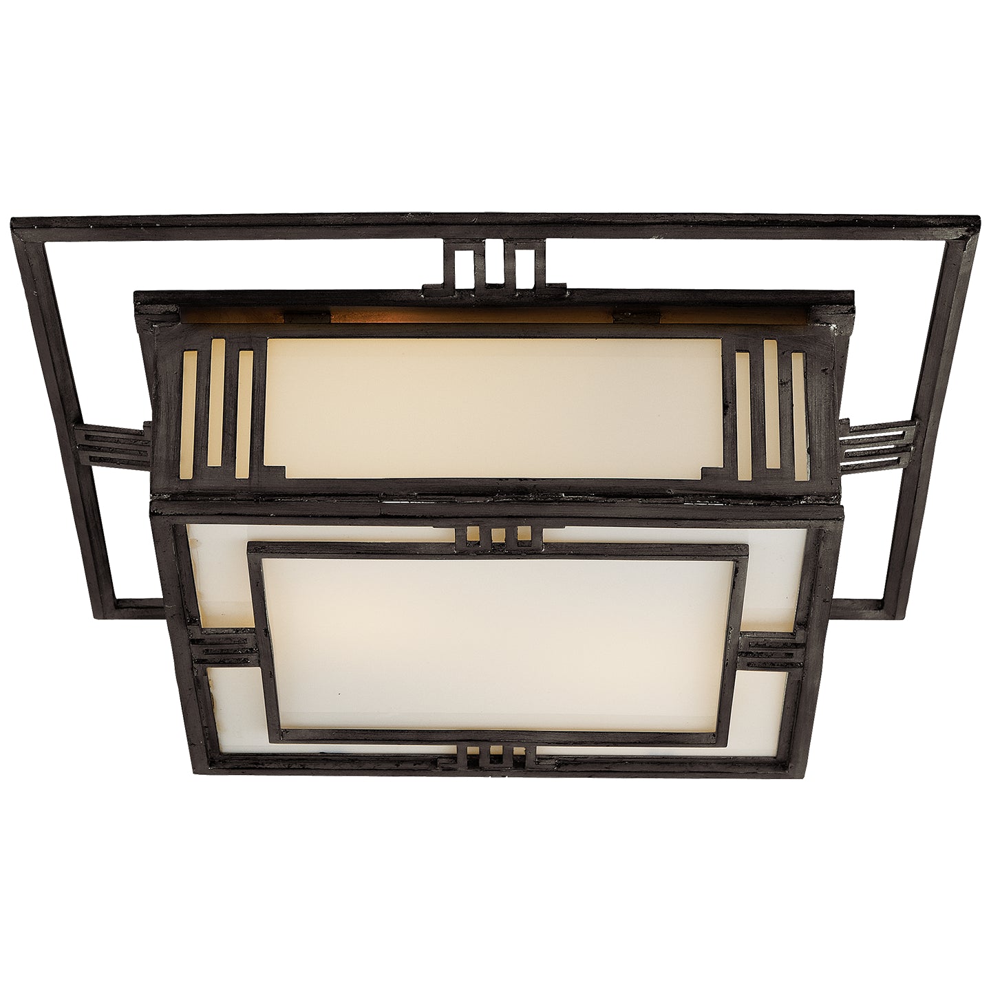 Visual Comfort Signature - TOB 4220AI - Two Light Flush Mount - Enrique - Aged Iron