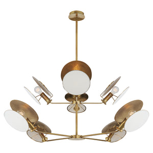 Visual Comfort Signature - TOB 5290HAB-L - Eight Light Chandelier - Osiris - Hand-Rubbed Antique Brass