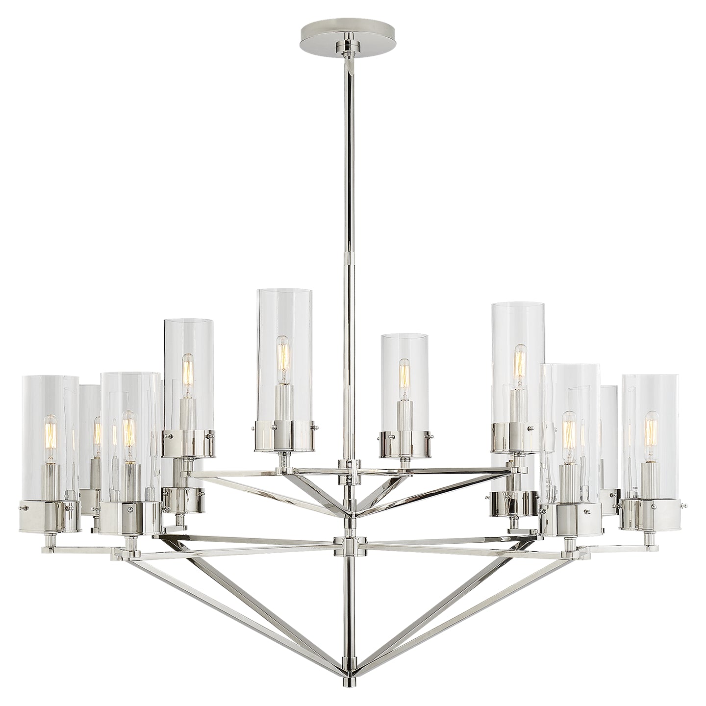 Visual Comfort Signature - TOB 5303PN-CG - 12 Light Chandelier - Marais - Polished Nickel