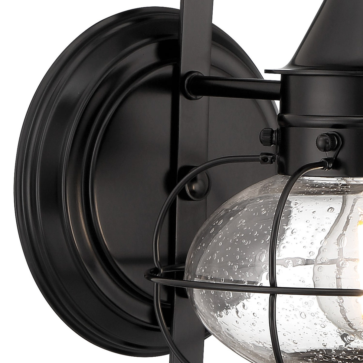 Norwell Lighting - 1323-BL-SE - One Light Wall Mount - Cottage Onion - Black With Seedy Glass