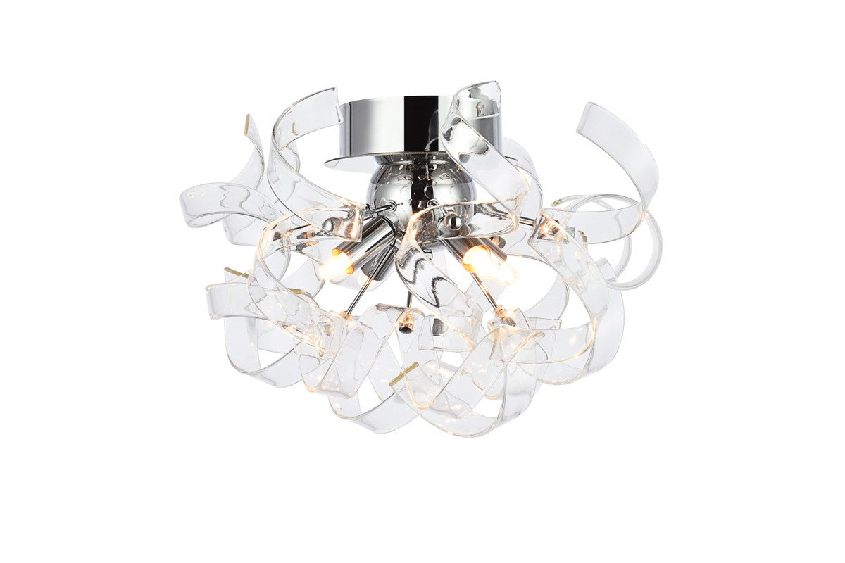 Elegant Lighting - 2104F14C - Four Light Flush Mount/ Wall Sconce - Ritz - Chrome