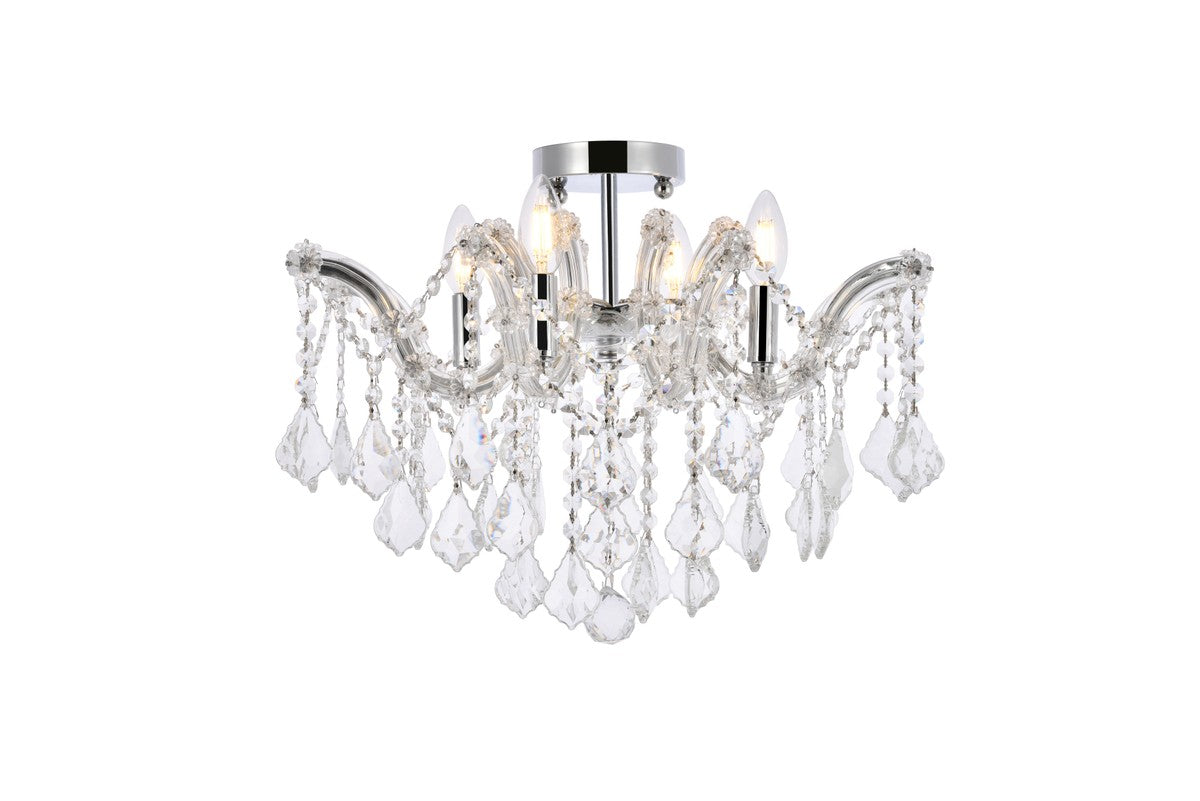 Elegant Lighting - 2800F18C/RC - Four Light Flush Mount - Maria Theresa - Chrome