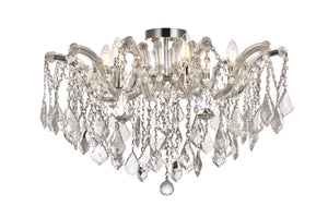 Elegant Lighting - 2800F24C/RC - Six Light Flush Mount - Maria Theresa - Chrome