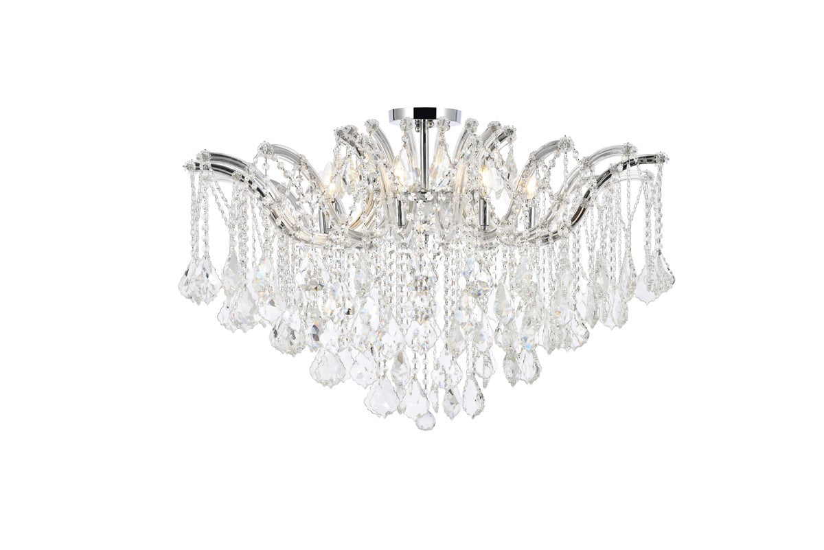 Elegant Lighting - 2800F36C/RC - Eight Light Flush Mount - Maria Theresa - Chrome