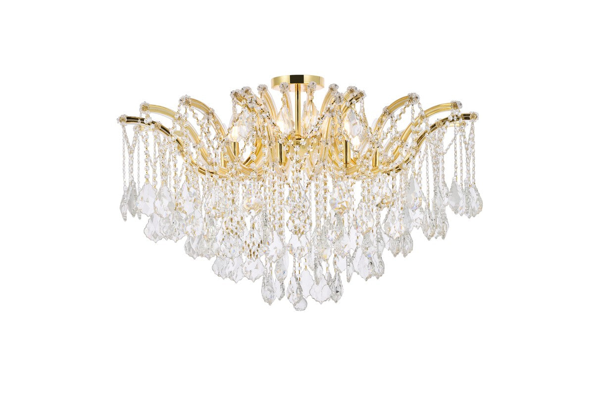 Elegant Lighting - 2800F36G/RC - Eight Light Flush Mount - Maria Theresa - Gold