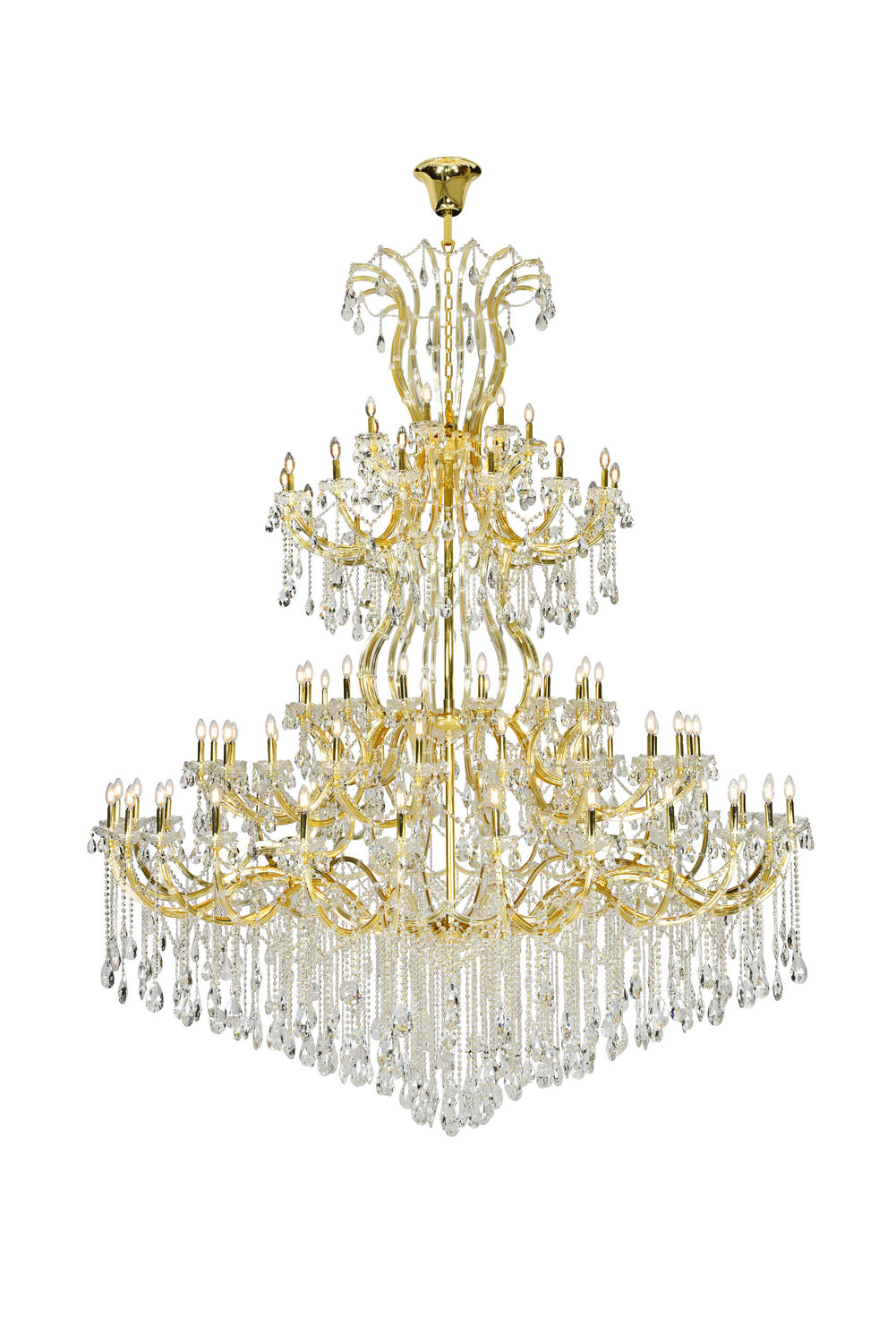 Elegant Lighting - 2803G120G/RC - 84 Light Chandelier - Maria Theresa - Gold