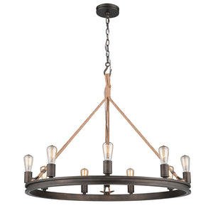 Golden - 1048-9 GMT - Nine Light Chandelier - Chatham - Gunmetal Bronze