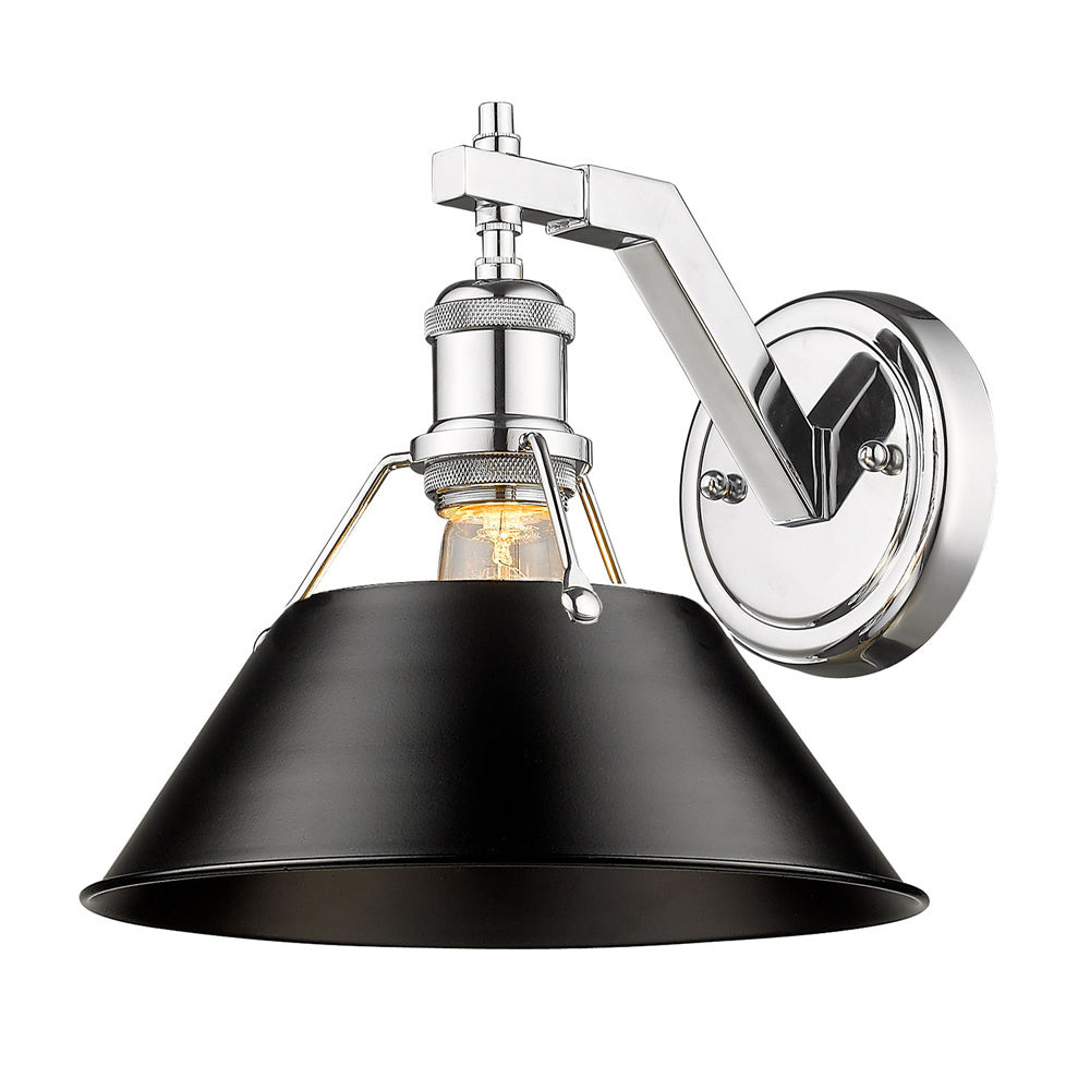 Golden - 3306-1W CH-BLK - One Light Wall Sconce - Orwell CH - Chrome