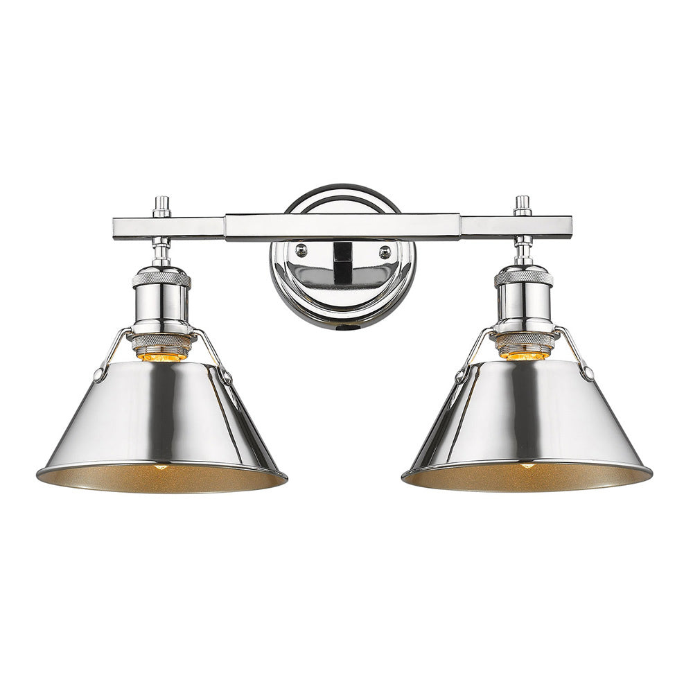 Golden - 3306-BA2 CH-CH - Two Light Bath Vanity - Orwell CH - Chrome