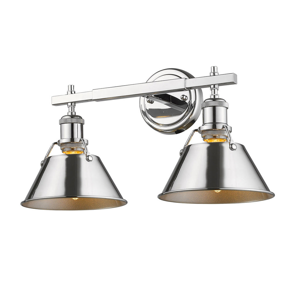 Golden - 3306-BA2 CH-CH - Two Light Bath Vanity - Orwell CH - Chrome