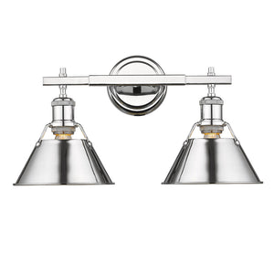 Golden - 3306-BA2 CH-CH - Two Light Bath Vanity - Orwell CH - Chrome