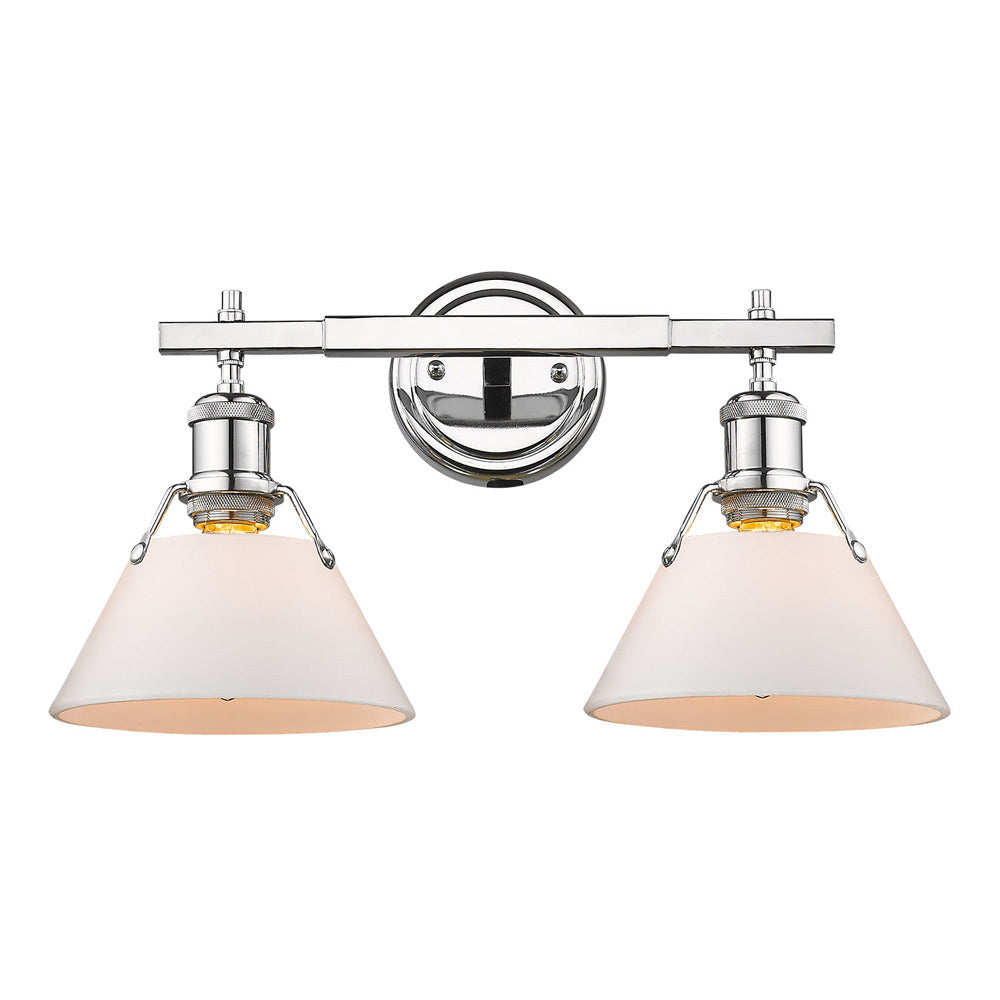 Golden - 3306-BA2 CH-OP - Two Light Bath Vanity - Orwell CH - Chrome