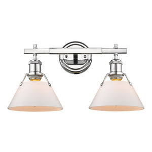 Golden - 3306-BA2 CH-OP - Two Light Bath Vanity - Orwell CH - Chrome